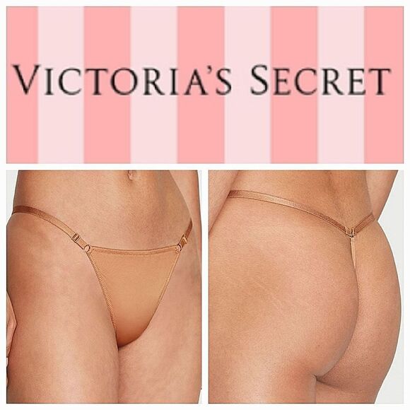 Victoria's Secret VERY SEXY V Hardware Adjustable V-String Nude Panty Medium - Picture 1 of 16